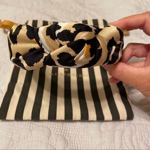 Lele Sadoughi Silk Leopard Print Headband